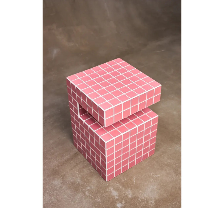 Кавовий столик Cube Shelf 50/40 см. Tile 5 см5